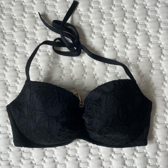 Victoria’s Secret Black Lace Bikini Top 32DD - Picture 1 of 3